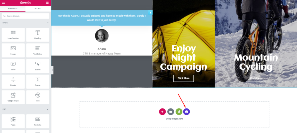 Cómo crear un sitio web de viajes con WordPress y Elementor en menos de una hora 35 Add a footer