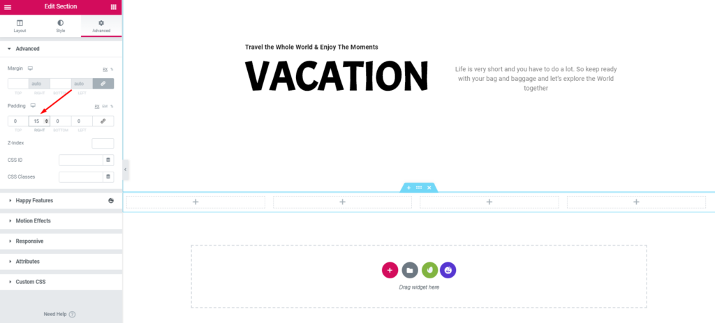 Cómo crear un sitio web de viajes con WordPress y Elementor en menos de una hora 26 Advance feature of Elementor