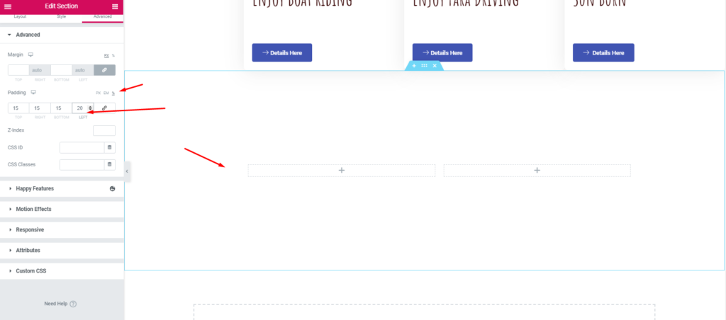 Cómo crear un sitio web de viajes con WordPress y Elementor en menos de una hora 23 How to add a section in Elementor