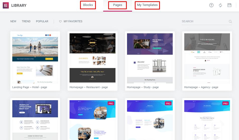 Cum să construiți un site de comerț electronic cu Elementor și WooCommerce (un ghid de pornire rapidă) 17 how-to-use-elementor-template-library