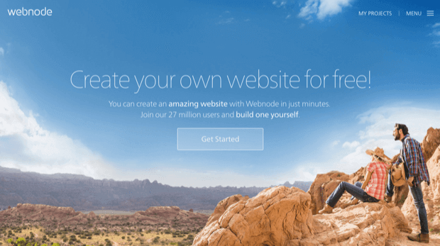 Top 7 software gratuit pentru crearea de site-uri web (Cum să-l alegi pe cel potrivit?) 2 webnode - free website building software