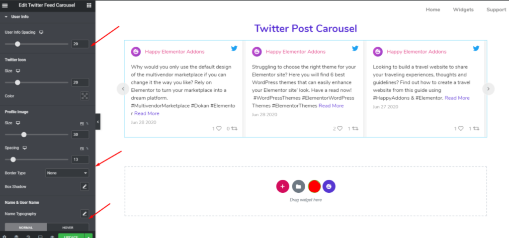 اعرض محتوياتك الاجتماعية بطريقة جذابة باستخدام خلاصات وسائل التواصل الاجتماعي Happy Addons (Facebook و Twitter و Instagram) 47 Social Media Feed