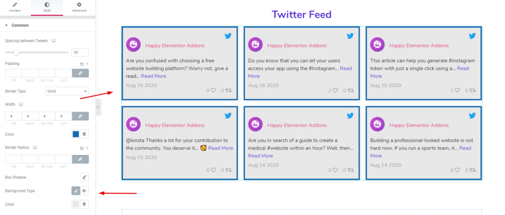 اعرض محتوياتك الاجتماعية بطريقة جذابة باستخدام خلاصات وسائل التواصل الاجتماعي Happy Addons (Facebook و Twitter و Instagram) 37 Social Media feed