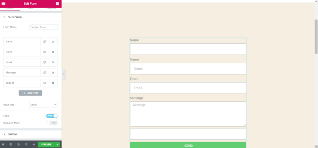 La guía definitiva para crear un formulario de contacto de Elementor 3 Step 2: Setting Up Elementor Contact Form and Adding Fields