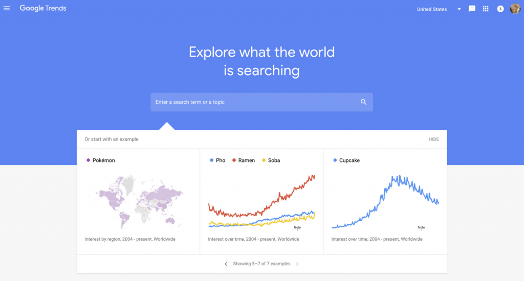 Top instrumente de cercetare a cuvintelor cheie pentru a vă crește traficul organic 7 Google Trends