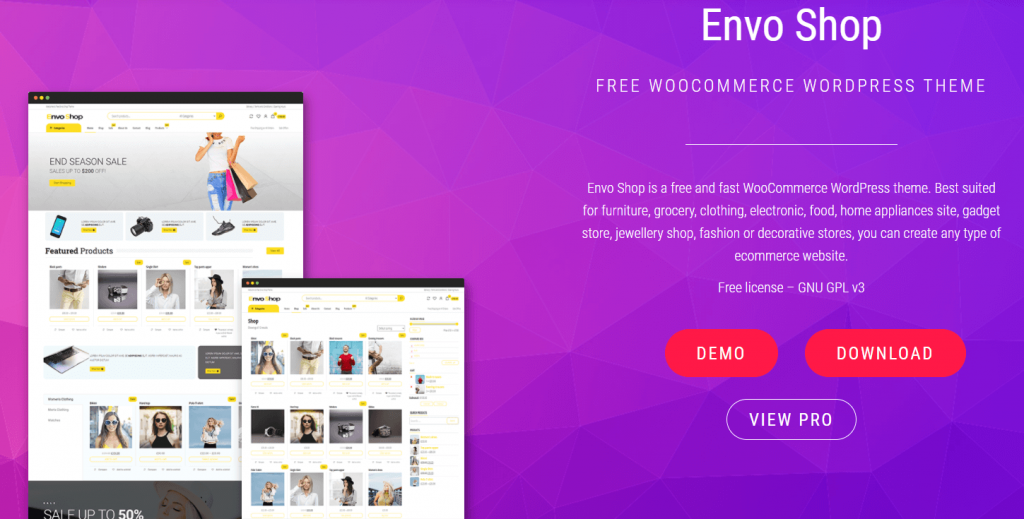 Los 10 mejores temas GRATUITOS para Elementor: personalice su sitio web con extrema facilidad 7 Envo Shop- best free themes for Elementor