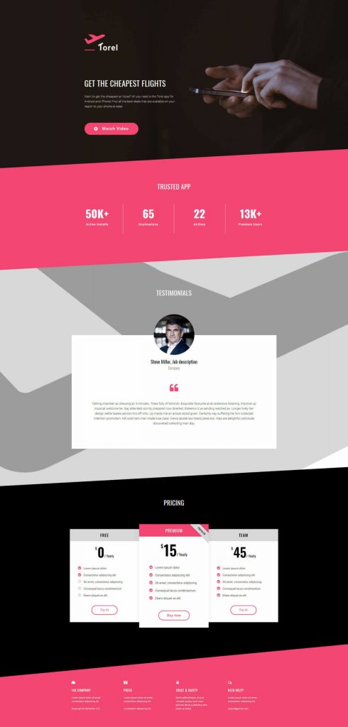 قوالب Elementor Pro الشائعة: أنشئ موقع أحلامك في لحظة 11 Mobile-App-3 Elementor pro templates