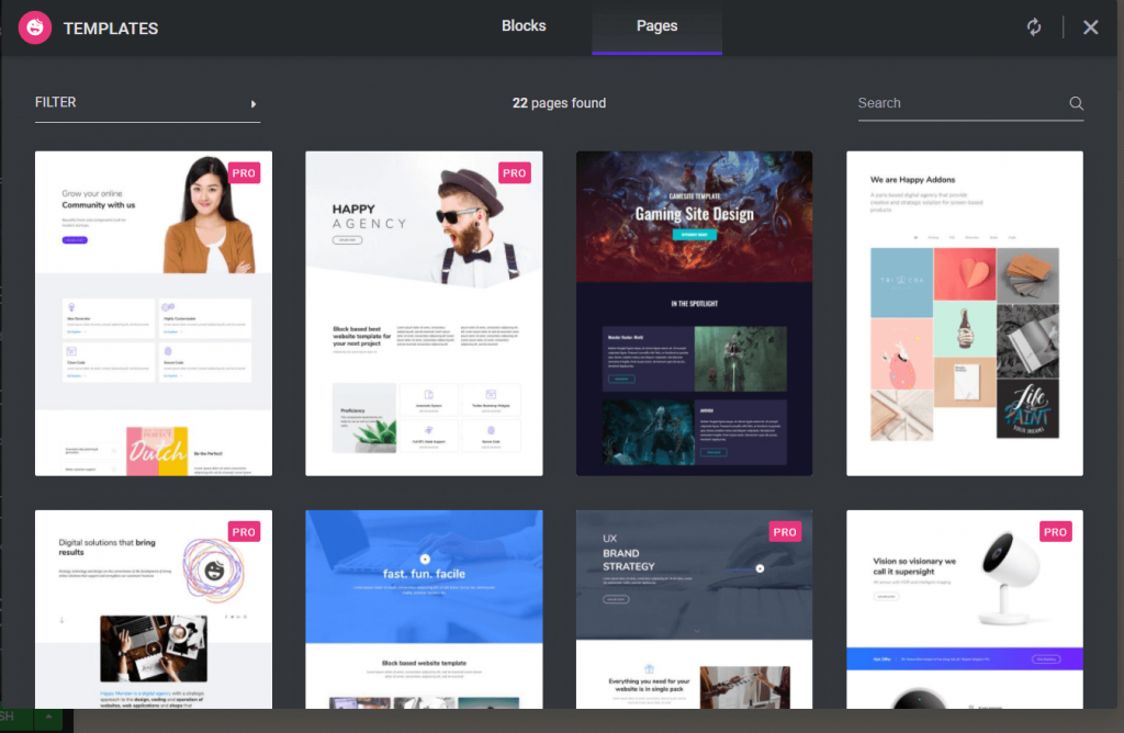 Happy Addons 9 整页编辑模板介绍 full page editing templates