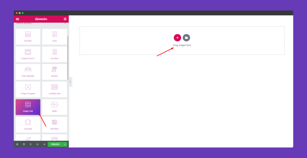 Elementor 11 için Kolay Ama Güçlü Eklentilerle Bir Sonraki WordPress Web Sitenizi Oluşturun drag your widget and drop in the canvas