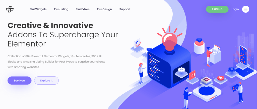 Elementor 6 için Kolay Ama Güçlü Eklentilerle Bir Sonraki WordPress Web Sitenizi Oluşturun The Plus Addons