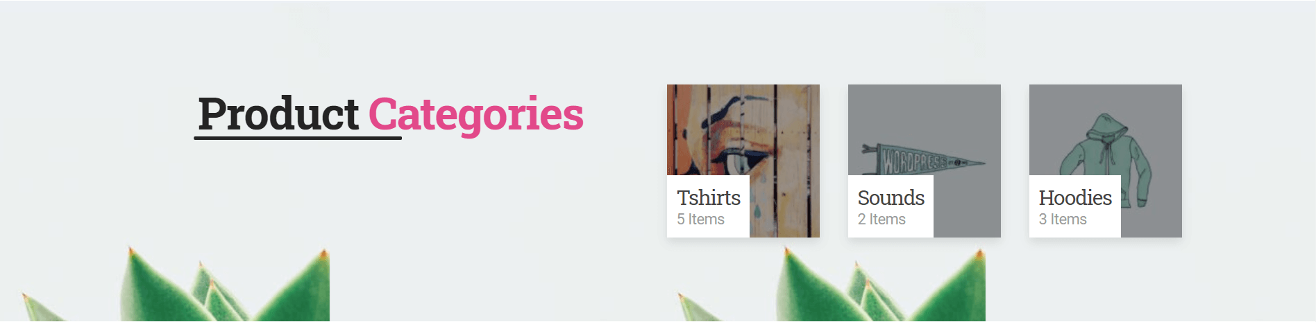 تصميم موقع التجارة الإلكترونية باستخدام HappyAddons WooCommerce Widgets 3 Product categories designing eCommerce website