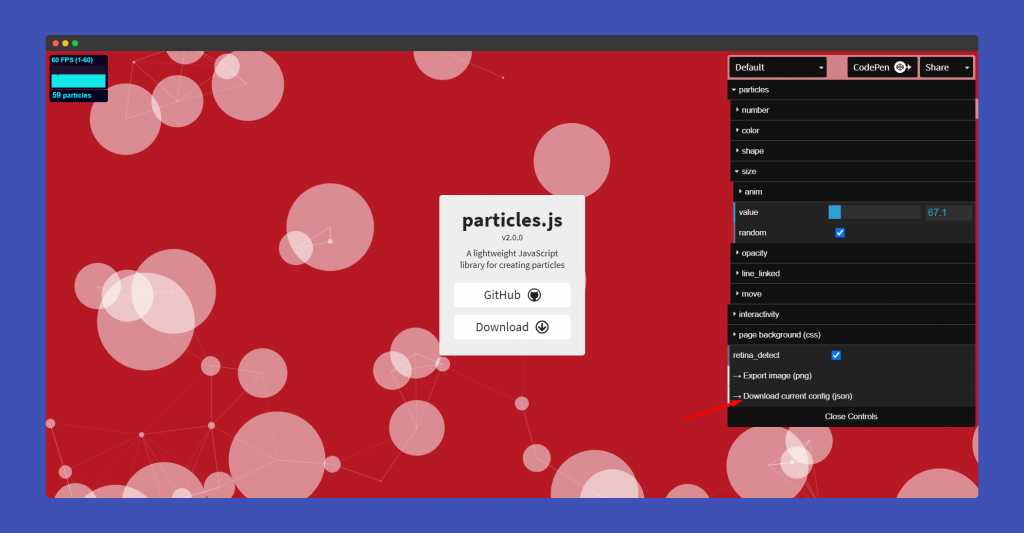 如何使用 Happy Particle 16 設計您的 WordPress 網站 custom partcles 1024x533 1