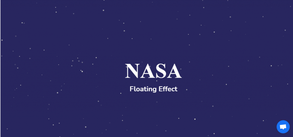 如何使用 Happy Particle 4 設計您的 WordPress 網站 NASA effect