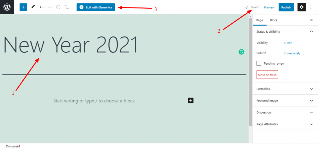如何使用 Happy Particle 6 設計您的 WordPress 網站 Create a New Page