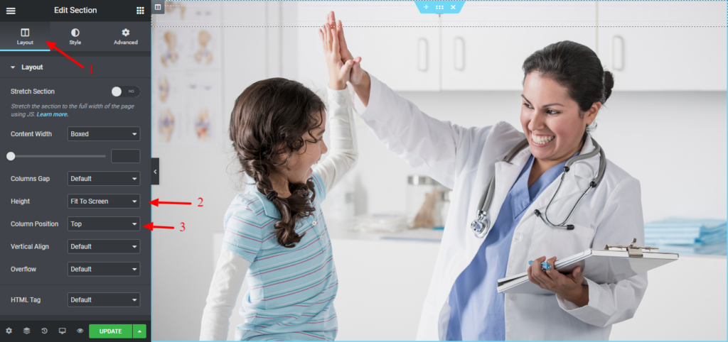 Come creare un sito Web medico utilizzando WordPress ed Elementor 10 Add header