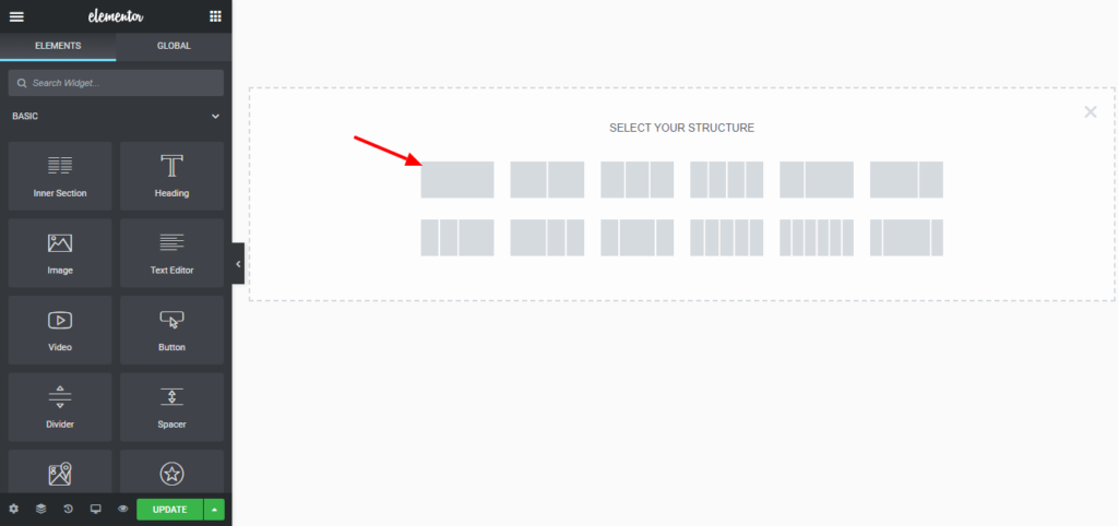 Come creare un sito Web medico utilizzando WordPress ed Elementor 7 Choose a single column