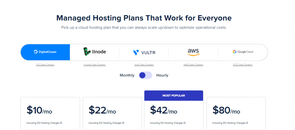 Alojamiento de WordPress compartido vs administrado: ¿cuál es el adecuado para usted? 11 Cloudways Hosting plan