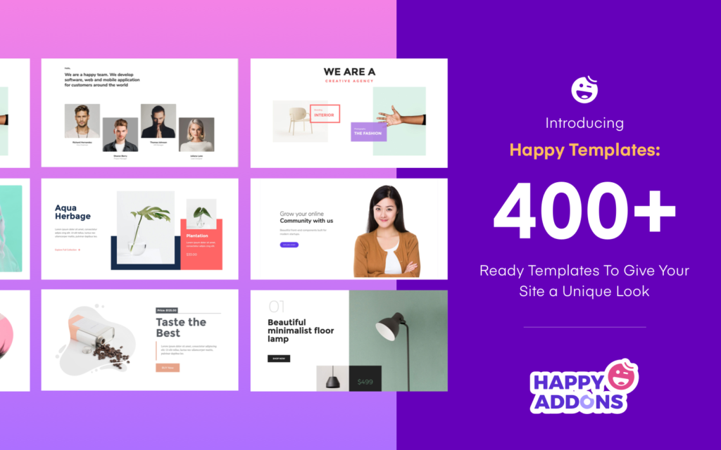 無料のElementorWebサイトテンプレートの使用方法13 Free & Pro Website Templates by HappyAddons