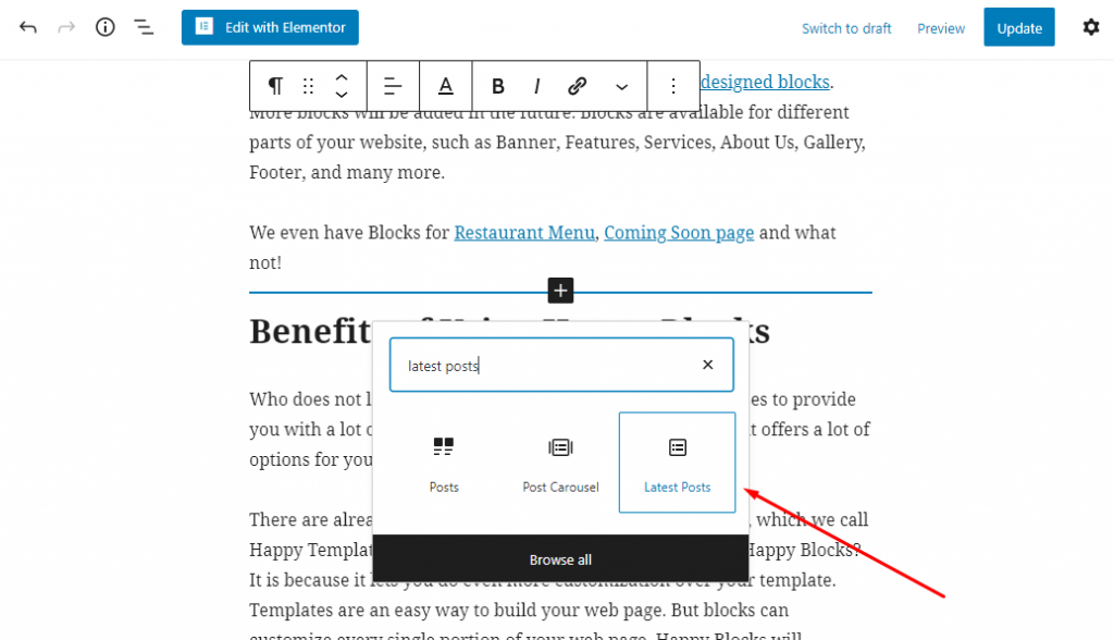 Cómo mostrar publicaciones recientes en WordPress 3 Adding a Gutenberg Block