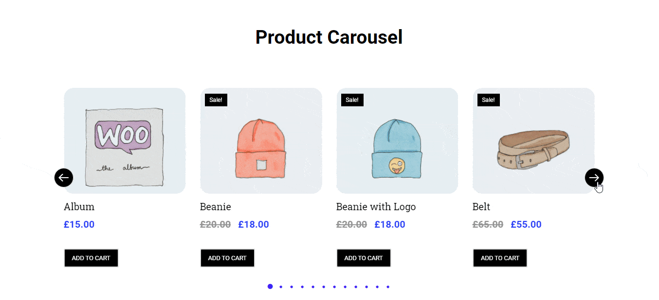 Utwórz karuzelę produktów za pomocą widżetu karuzeli produktów WooCommerce w witrynie Elementor 18 Final Preview Of WooCommerce Product Carousel Widget