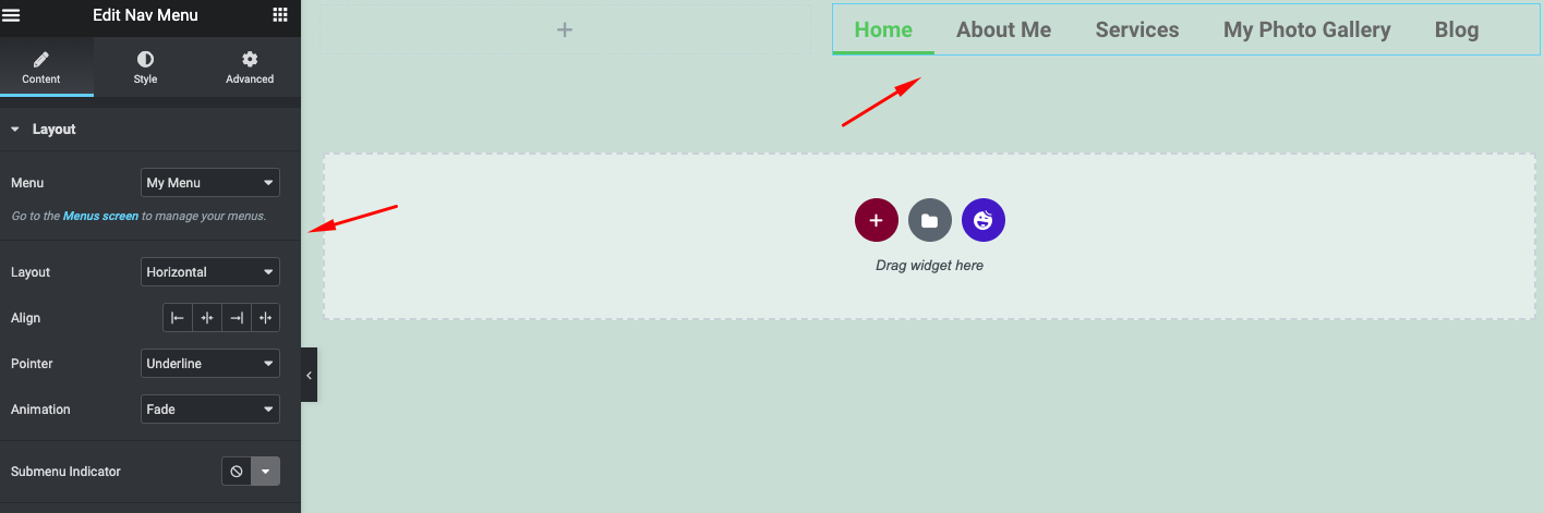 Comment personnaliser le menu Elementor Nav et le widget Elementor Portfolio (tutoriel) 10 Select your menu