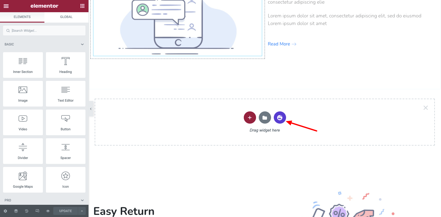 使用快樂插件在您的 Elementor 網站中創建定價表 14 Click Happy Template Icon
