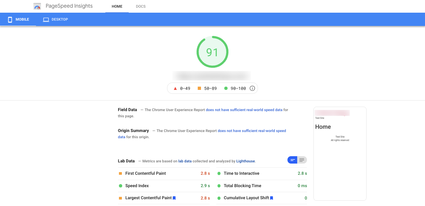 Una revisión honesta del tema Hello de Elementor: pros y contras, precios, prueba de velocidad, tutorial y más 8 PageSpeed using Hello Elementor & Elementor Page Builder