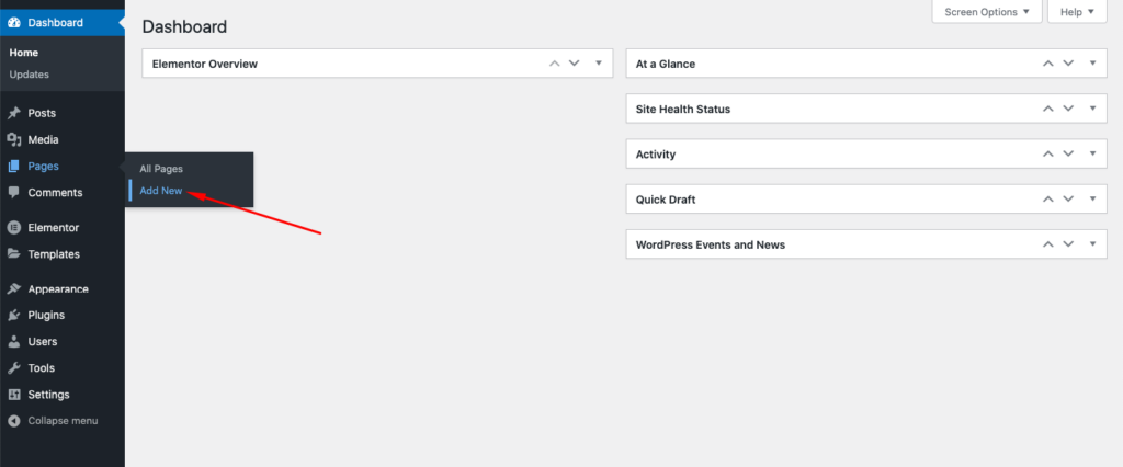 Una revisión honesta del tema Hello de Elementor: pros y contras, precios, prueba de velocidad, tutorial y más 13 Add New Page