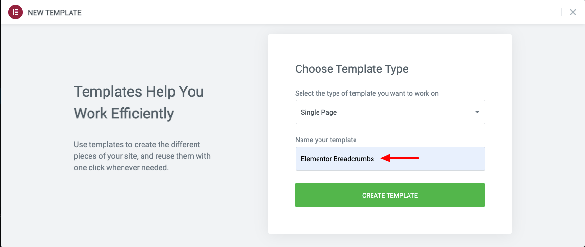 為什麼以及如何添加 Elementor 麵包屑以改善您的網站導航 8 Add Single Page Template