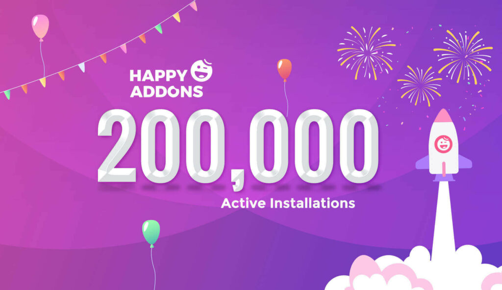HappyAddonsが継続的な開発でElementorコミュニティをどのように支援するか(現在200,000以上です!)7 Happy Addons