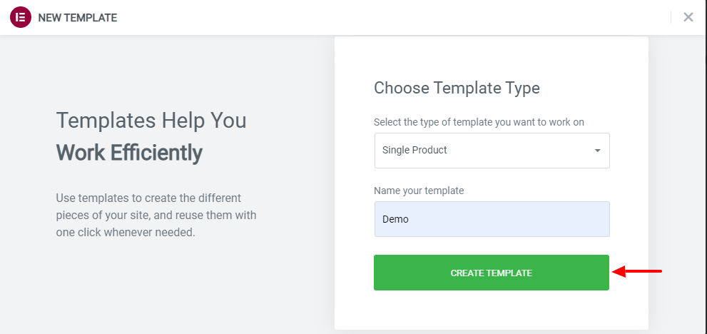 如何使用 Elementor 4 編輯 WooCommerce 產品頁面 Create Template
