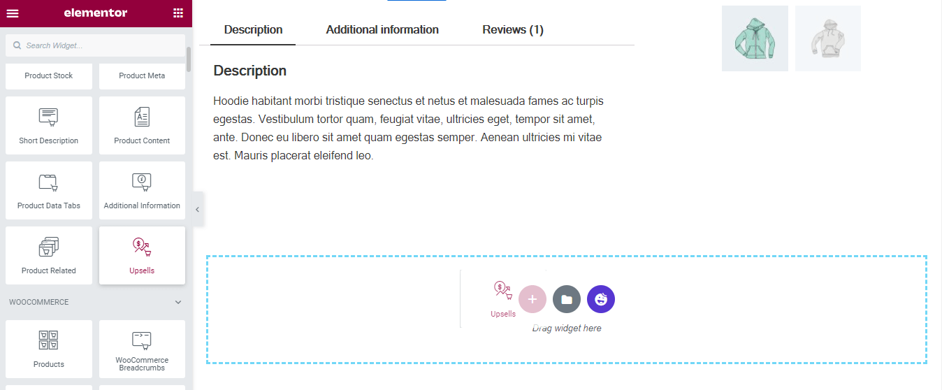 如何使用 Elementor 23 編輯 WooCommerce 產品頁面 Add Upsells Widget