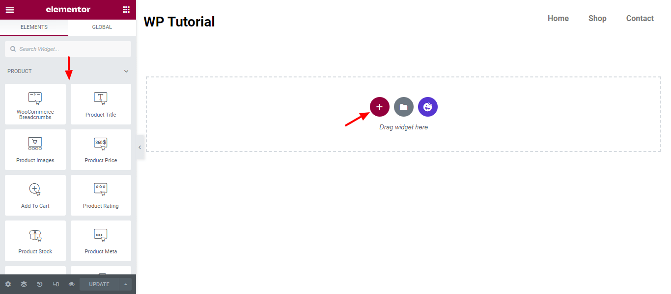 如何使用 Elementor 6 編輯 WooCommerce 產品頁面 Open The Page To Elementor Editor Panel