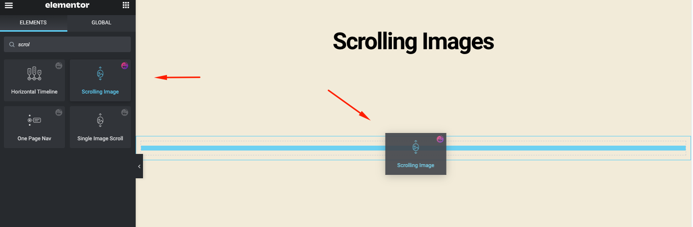 اعرض صورك بأفضل طريقة ممكنة باستخدام عنصر واجهة معرض صور العنصر 34 Scrolling image