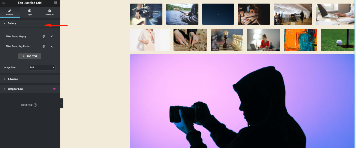 اعرض صورك بأفضل طريقة ممكنة باستخدام Elementor Image Gallery Widget 27 Justified grid