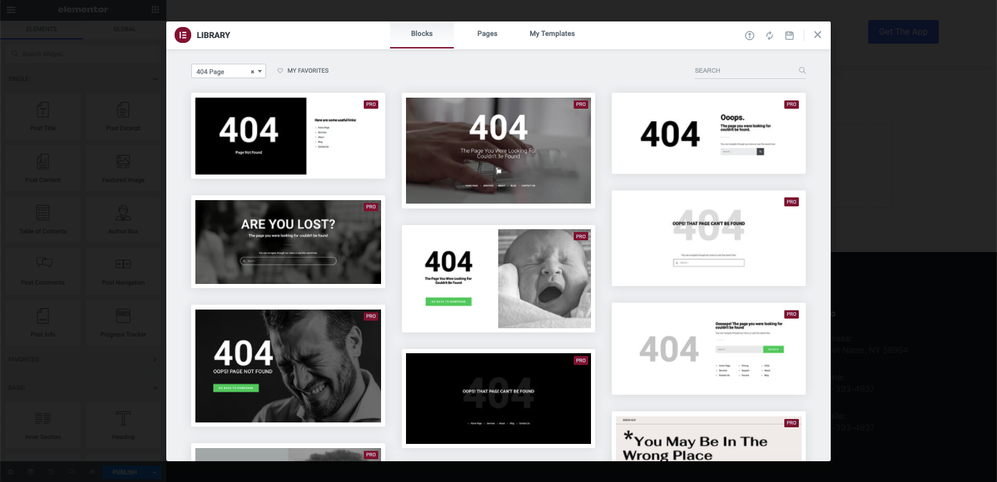 Elementor 5 Kullanarak WordPress Siteniz İçin Özel Bir 404 Sayfası Nasıl Oluşturulur Elementor 404 Blocks