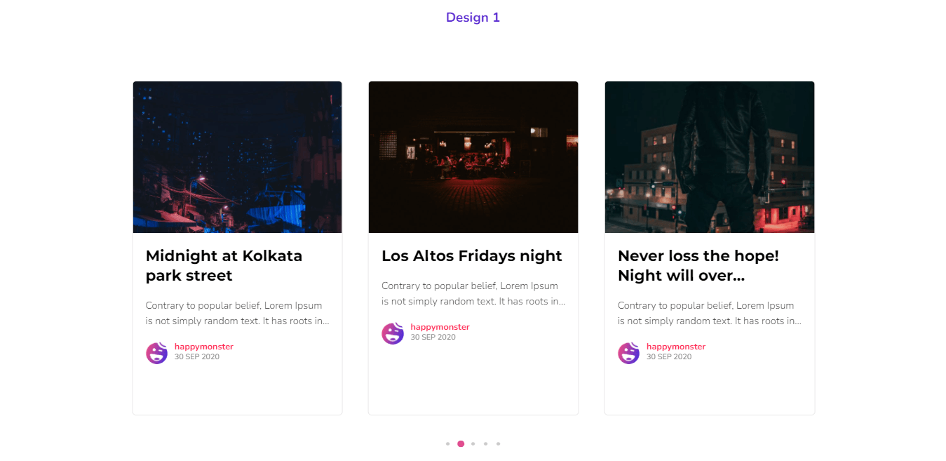 วิธีสร้างเทมเพลตการโพสต์บล็อก Elementor แบบกำหนดเอง 32 Post Carousel Widget Demo