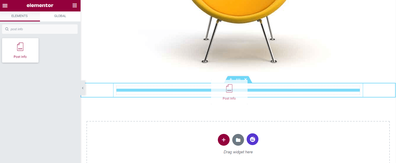 วิธีสร้างเทมเพลตการโพสต์บล็อก Elementor แบบกำหนดเอง7 Add Post Info Widget