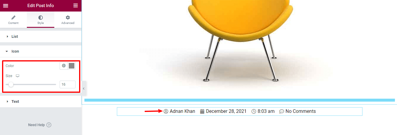 วิธีสร้างเทมเพลตการโพสต์บล็อก Elementor แบบกำหนดเอง 10 Style Post Info Widget