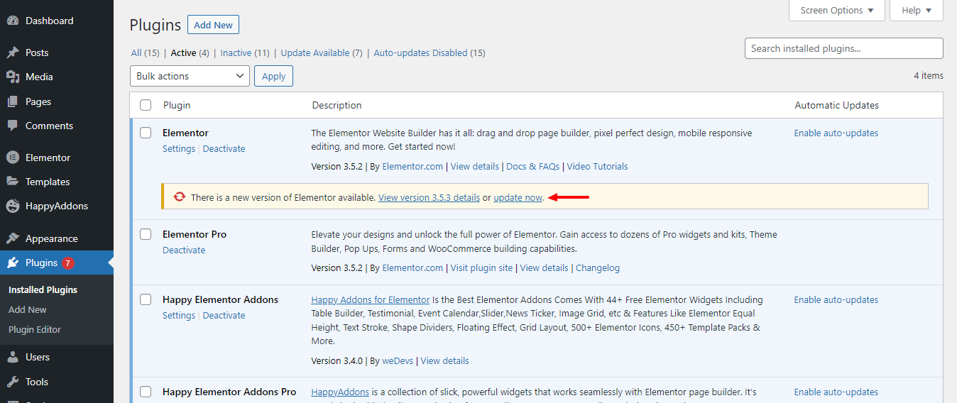 Cómo arreglar el problema de que el editor de Elementor no carga en su sitio web 7 Update Elementor Plugin