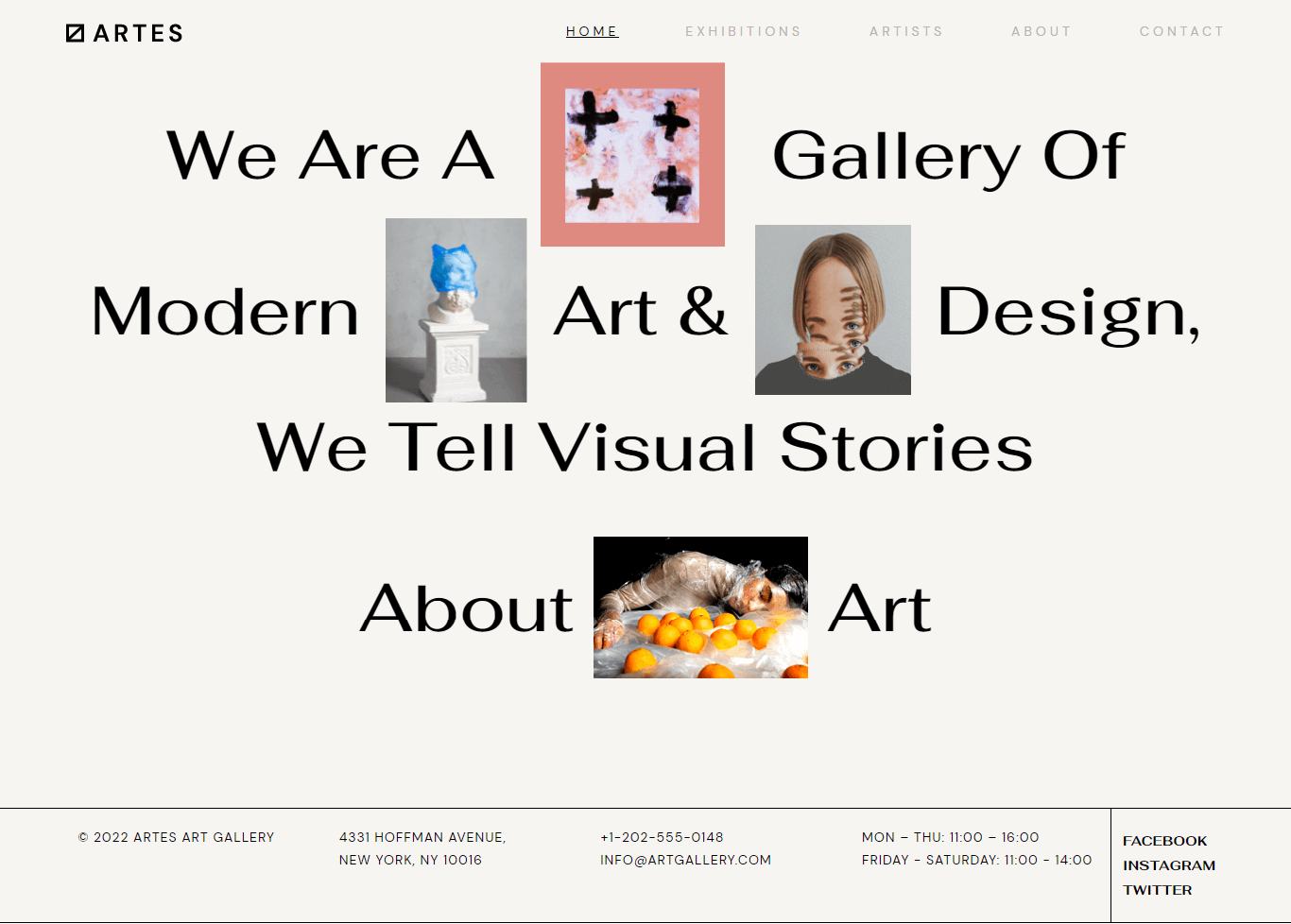 Template Landing Page Elementor Terbaik yang Harus Anda Gunakan di 2022 8 Art Gallery (Portfolio & CV Landing Page Templates)
