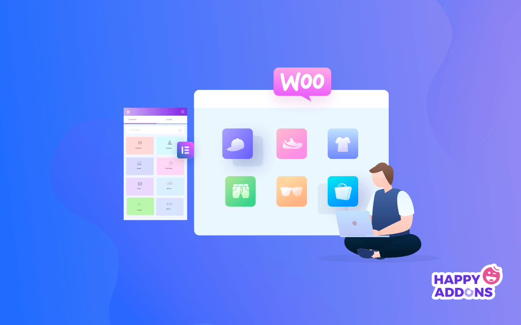 Cara Mengedit Halaman Keranjang WooCommerce dengan Elementor 1 Building eCommerce site using HappyAddons (Product Carousel widget, Product Category Grid widget, Product Category Carousel widget