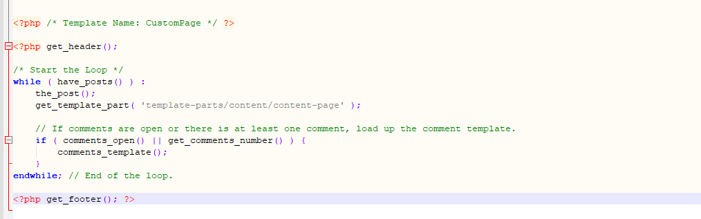 Cara Membuat Halaman Baru di WordPress 16 Current CustomPage-php file