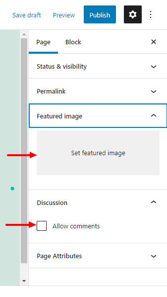 Cara Membuat Halaman Baru di WordPress 9 Feature Image & Discussion