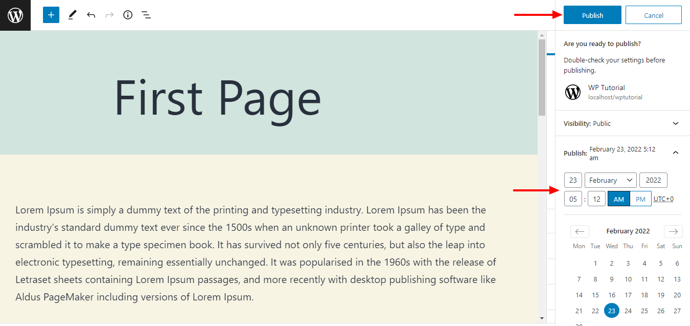 Cara Membuat Halaman Baru di WordPress 12 Change Publish Date or Schedule