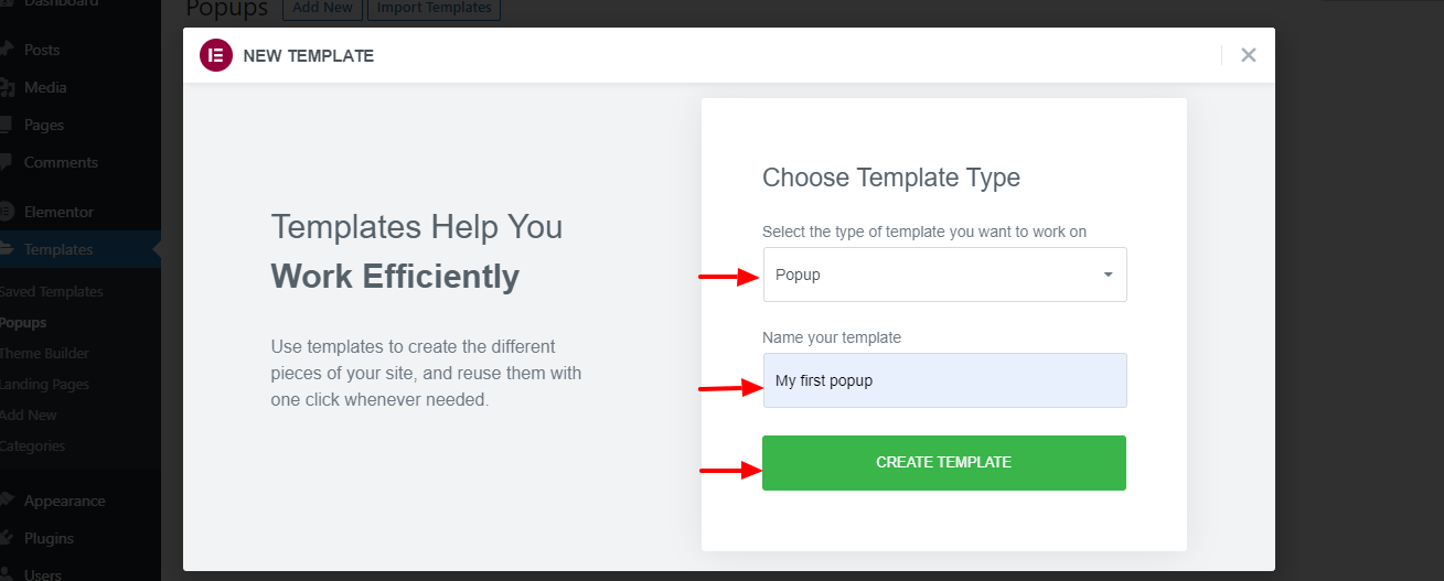 如何使用 Elementor:初学者终极指南 30 Give popup a name
