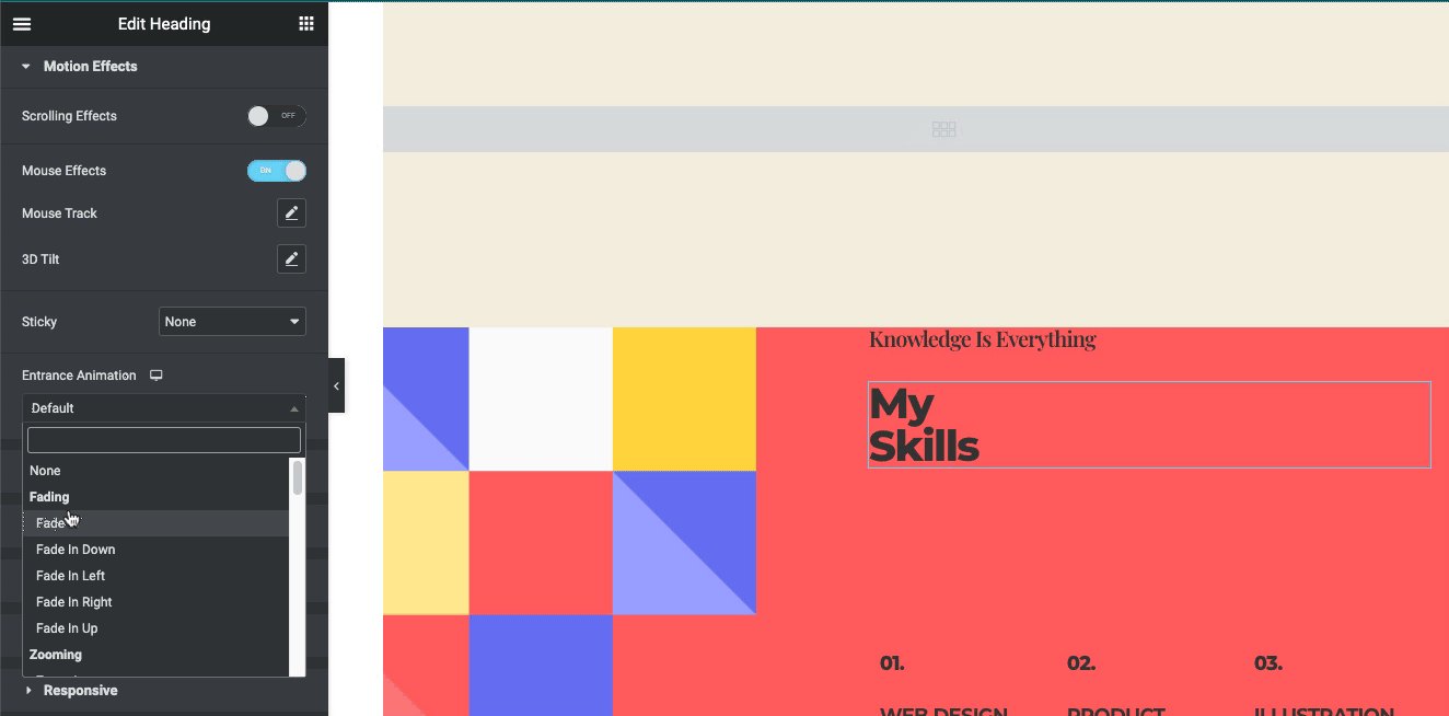 Como adicionar efeitos de paralaxe ao site Elementor em 2 minutos 26 Animation