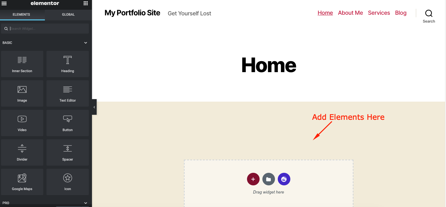 Como adicionar efeitos de paralaxe ao site Elementor em 2 minutos 12 Elementor Canvas