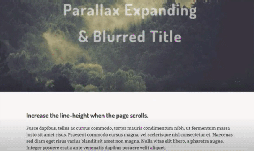Como adicionar efeitos de paralaxe ao site Elementor em 2 minutos 8 Blur effect_Elementor Parallax