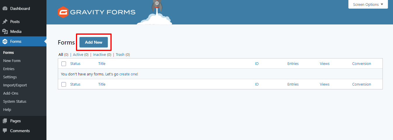 Cara Menambahkan Formulir Gravitasi Ke Situs Web Elementor 2 Add New Gravity Form